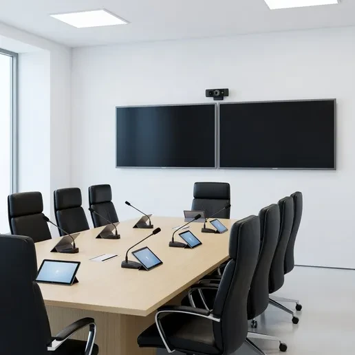 Salle de conférence équipée d'un écran tactile interactif